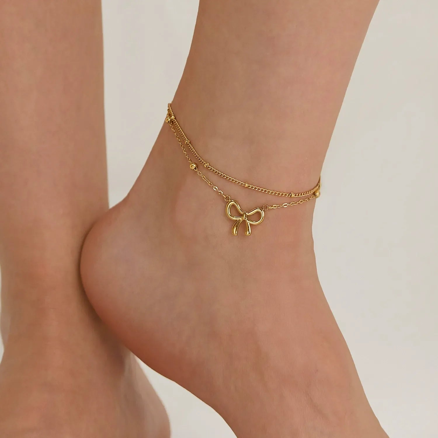 Aurélie Bow Charm Anklet