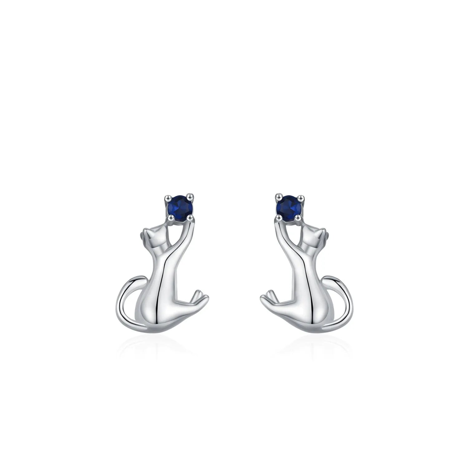 Lilou Silver Kitten Earrings