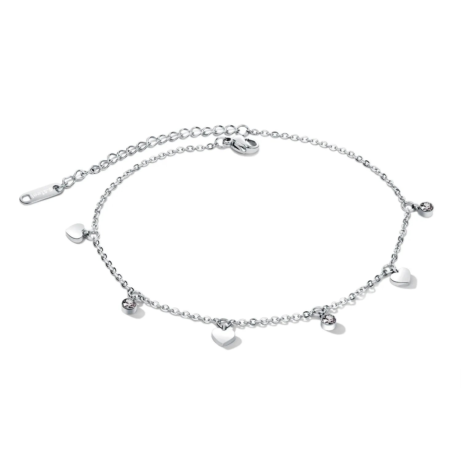 Lucie Heart Charm Anklet