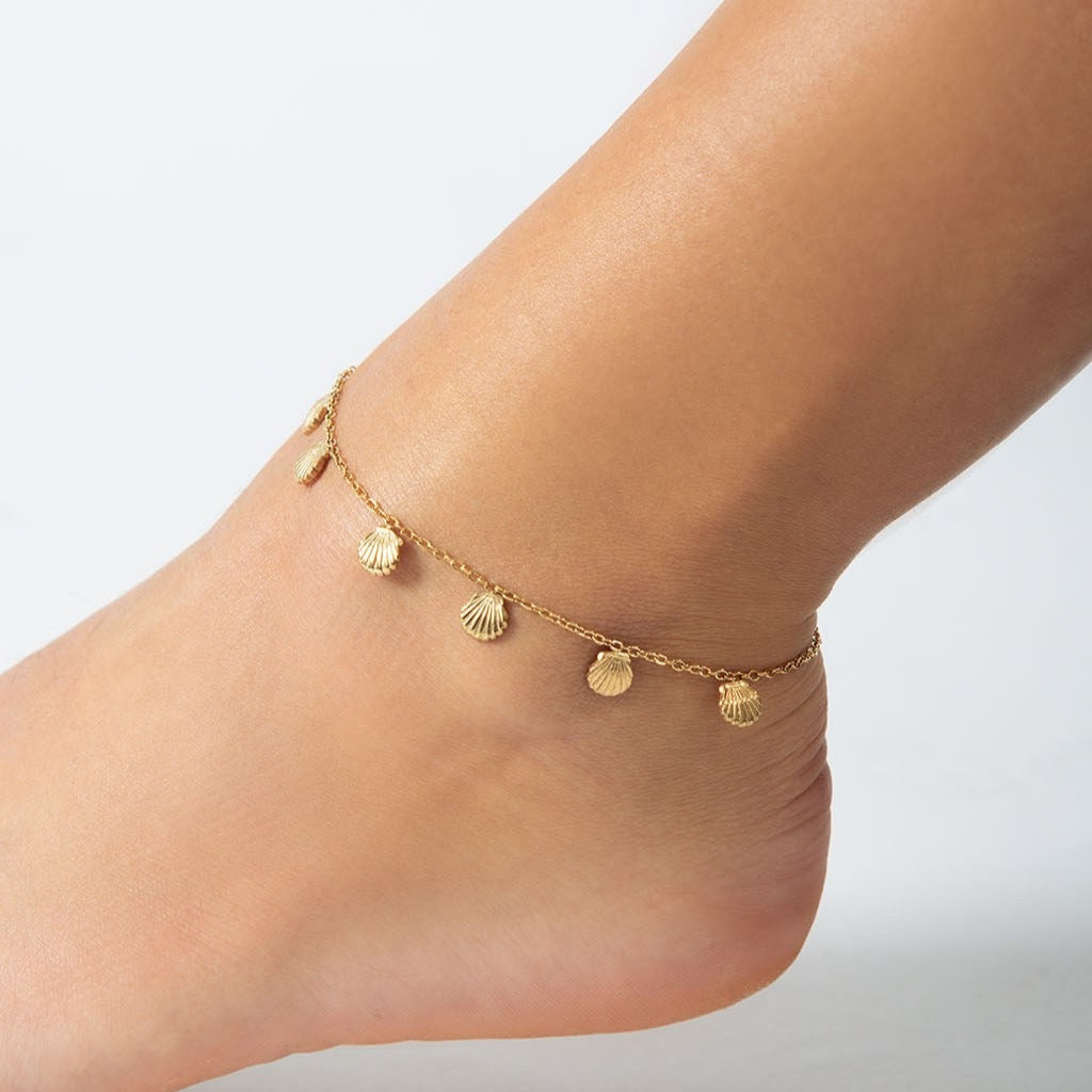 Sirena Gold Shell Anklet