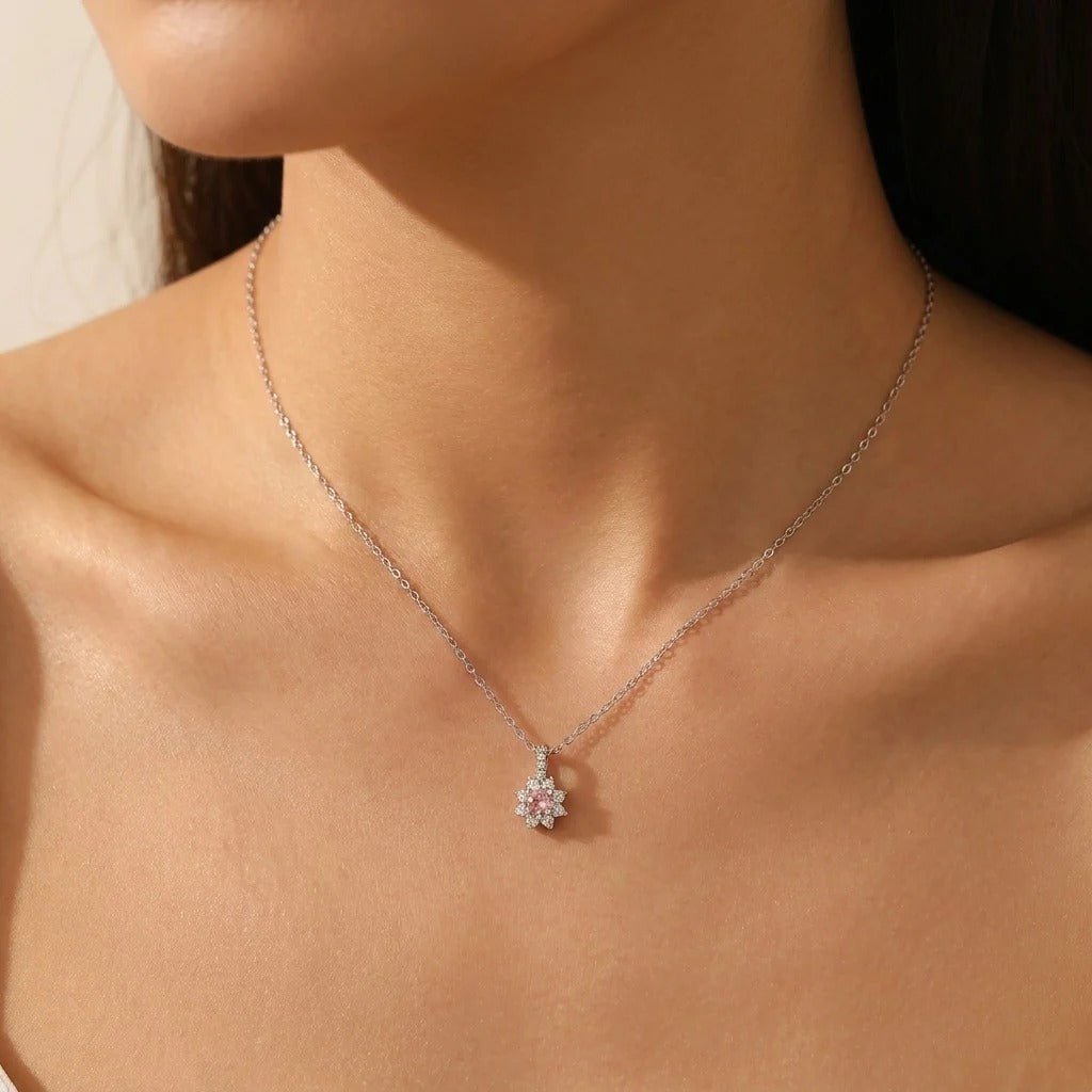 Élodie Rosé Crystal Necklace