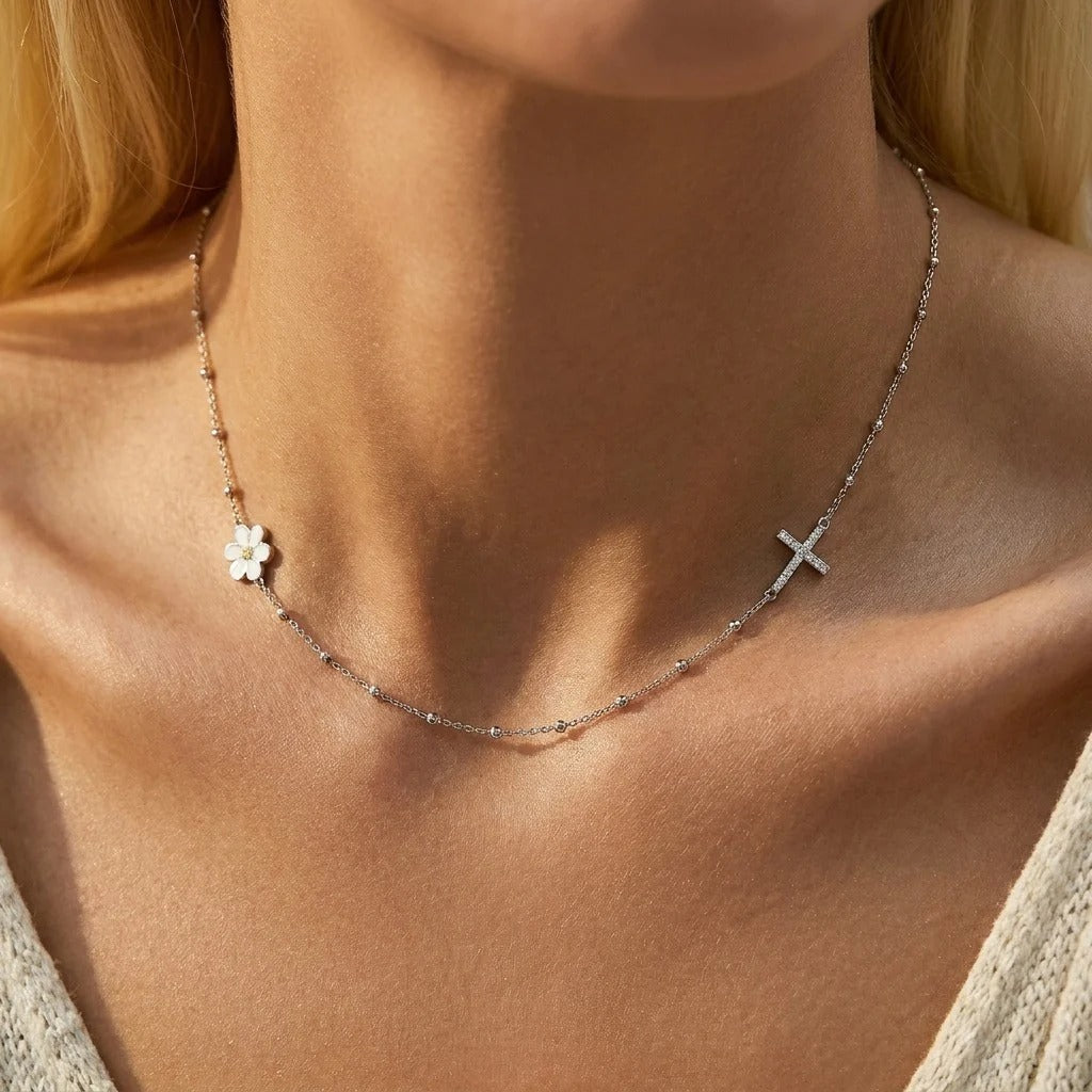 Olivia Marguerite Cross Necklace
