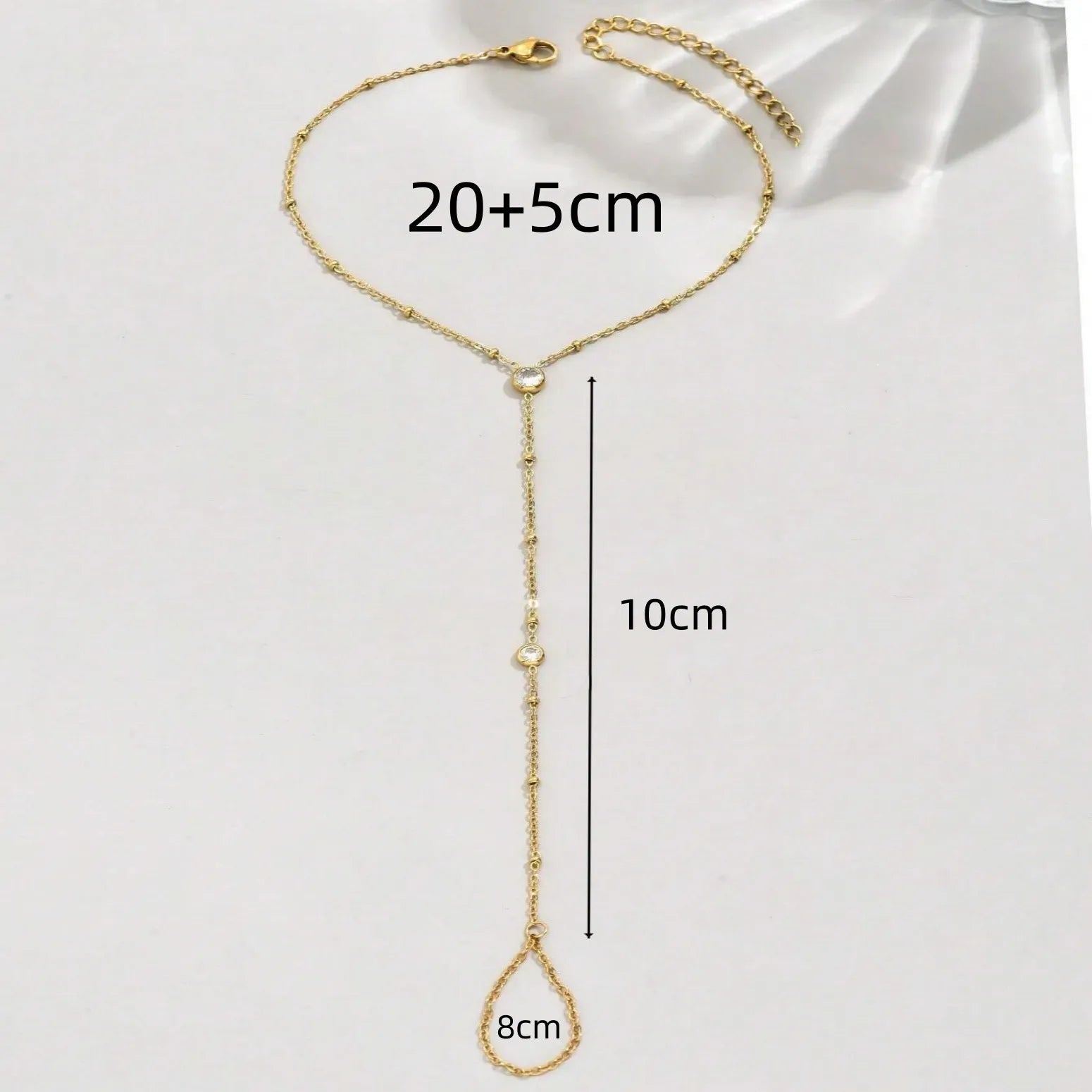 Mia Gold Crystal Chain Anklet