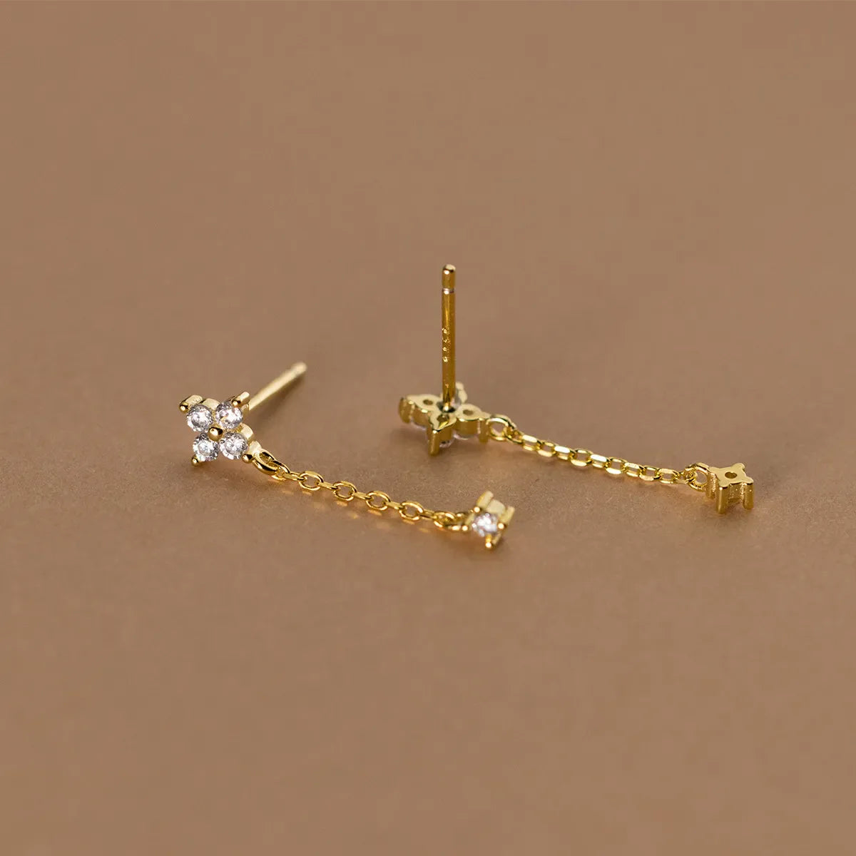 Emma Clover Crystal Drop Earrings