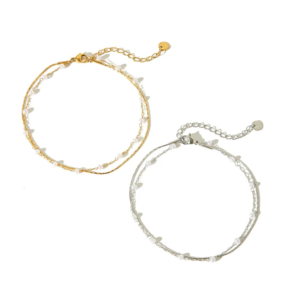 Élise Pearl Layers Anklet