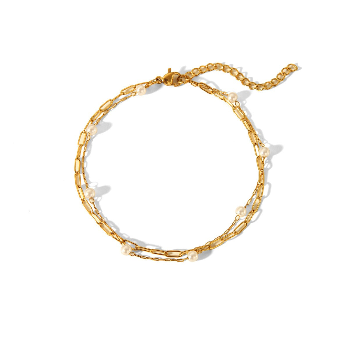 Giulia Pearl Layers Anklet