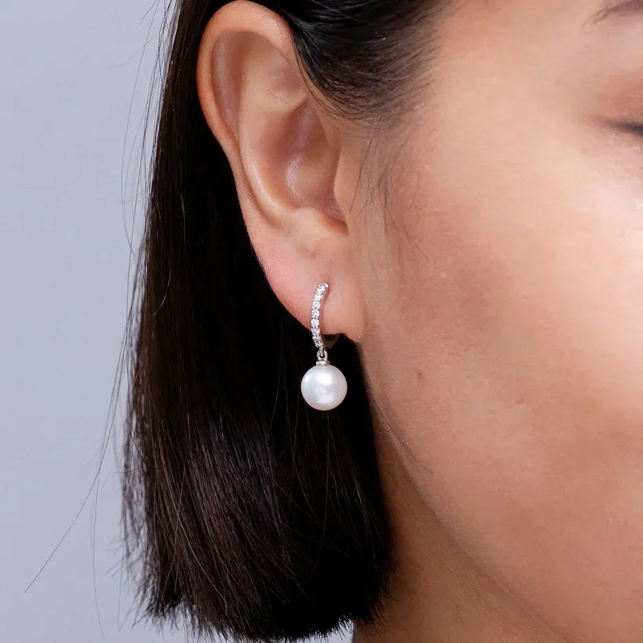 Anaïs Pavé Pearl Earrings