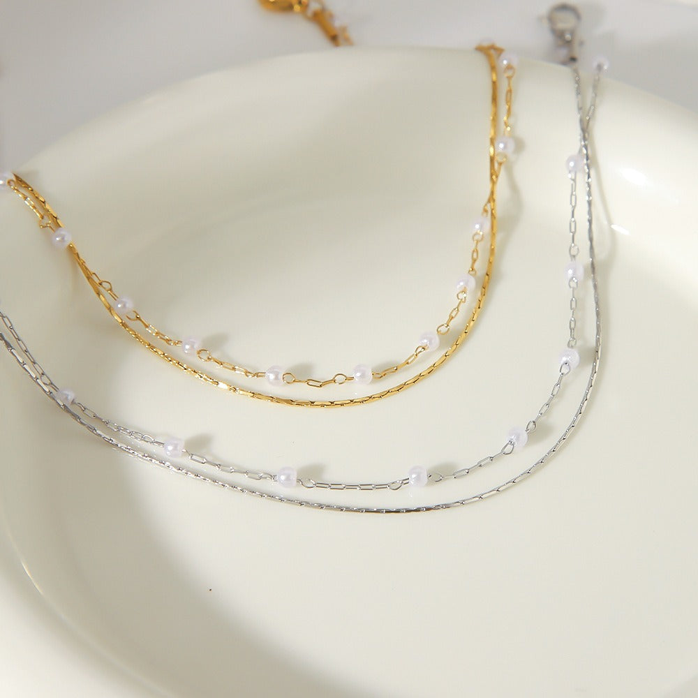 Élise Pearl Layers Anklet