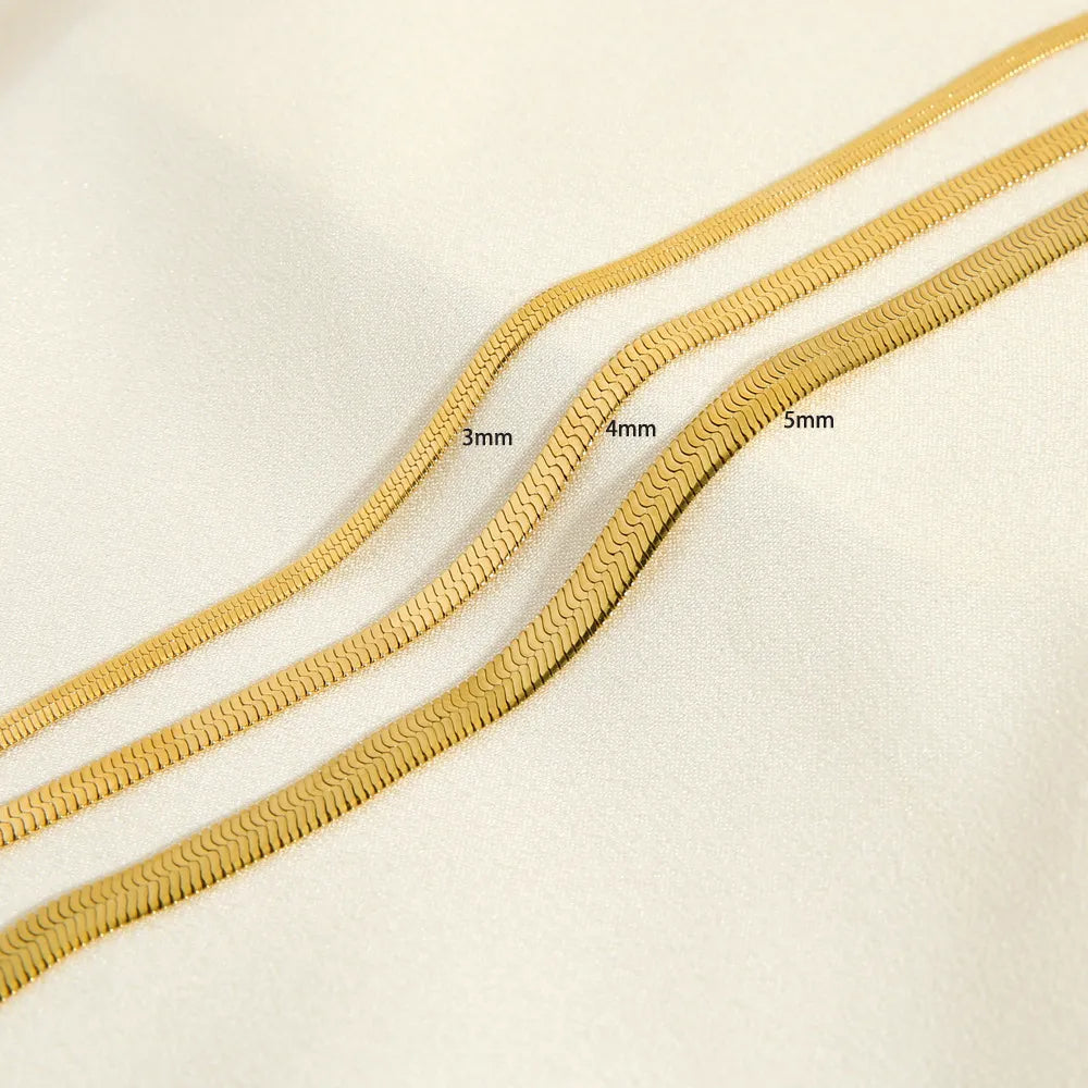 Gia Gold Herringbone Anklet