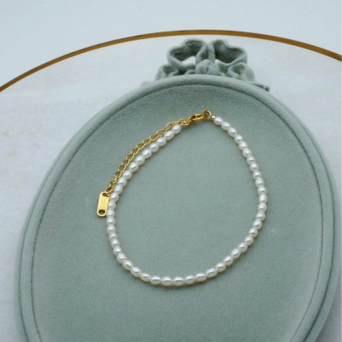 Olivia Petite Pearl Anklet