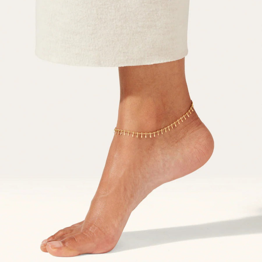 Élise Gold Tassel Anklet