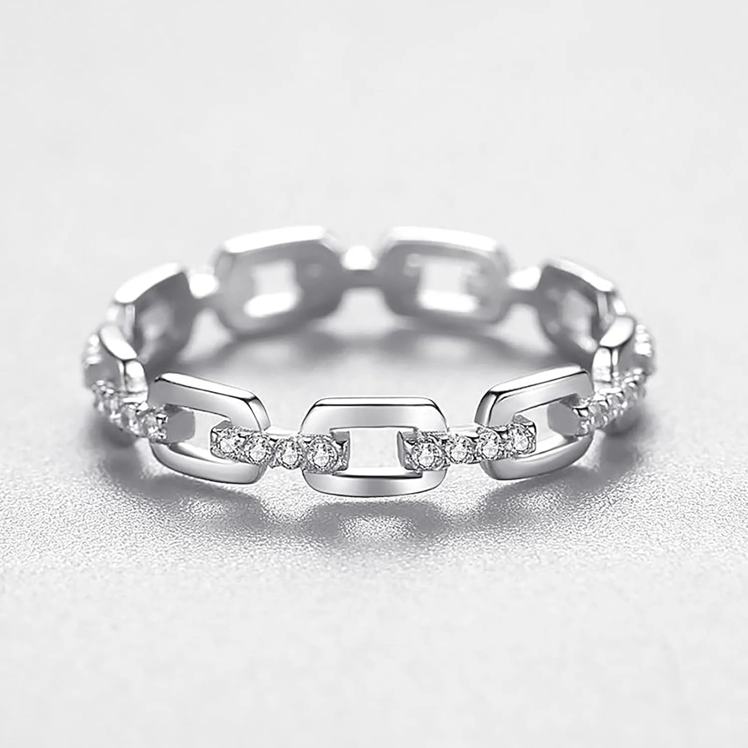 Ava Link Silver Ring