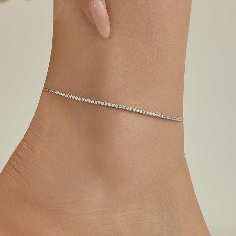 Emma Tiny Crystals Tennis Anklet