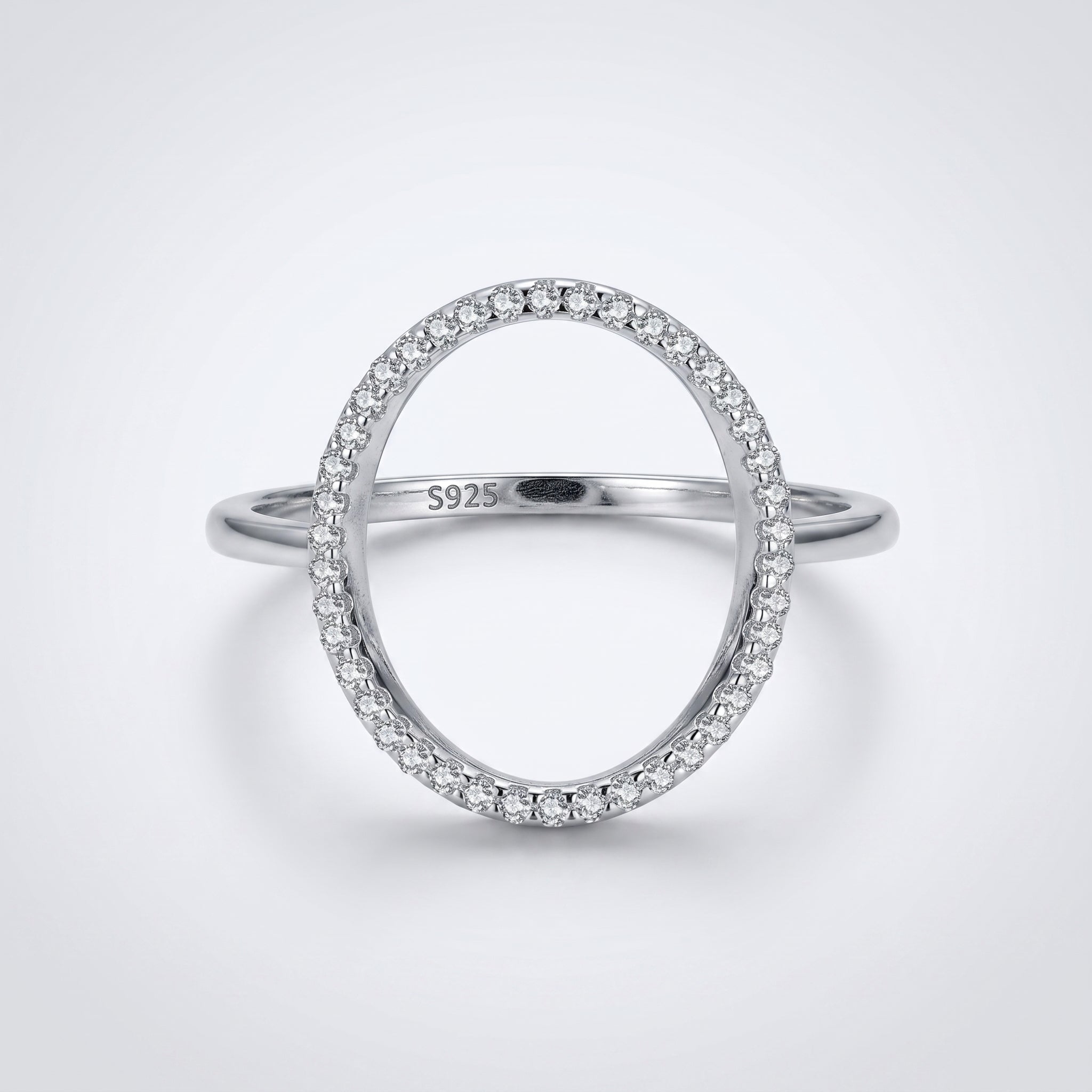 Luna Circle Silver Ring
