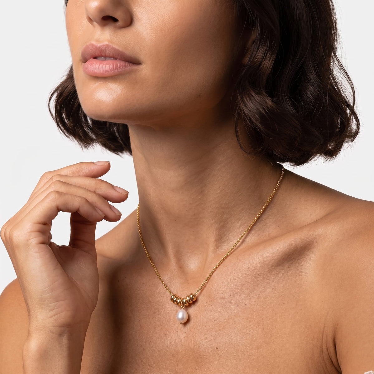 Rondelle Pearl Pendant