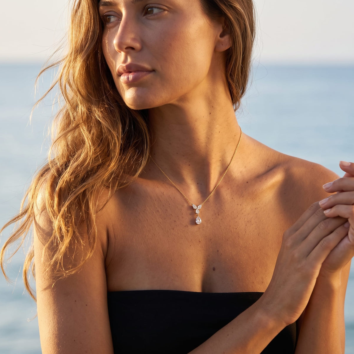 Teardrop Cluster Pendant