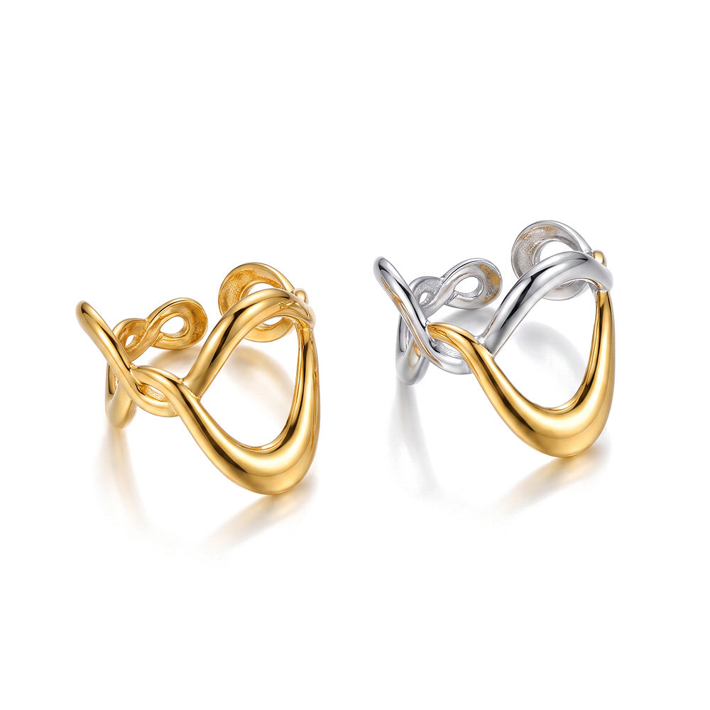 Gold Twisted Wave Ring