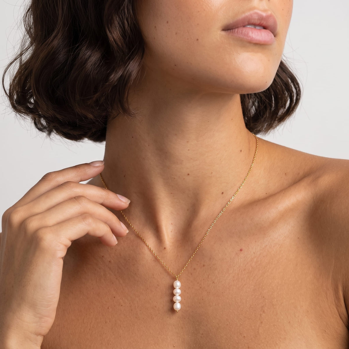 Stacked Pearl Pendant