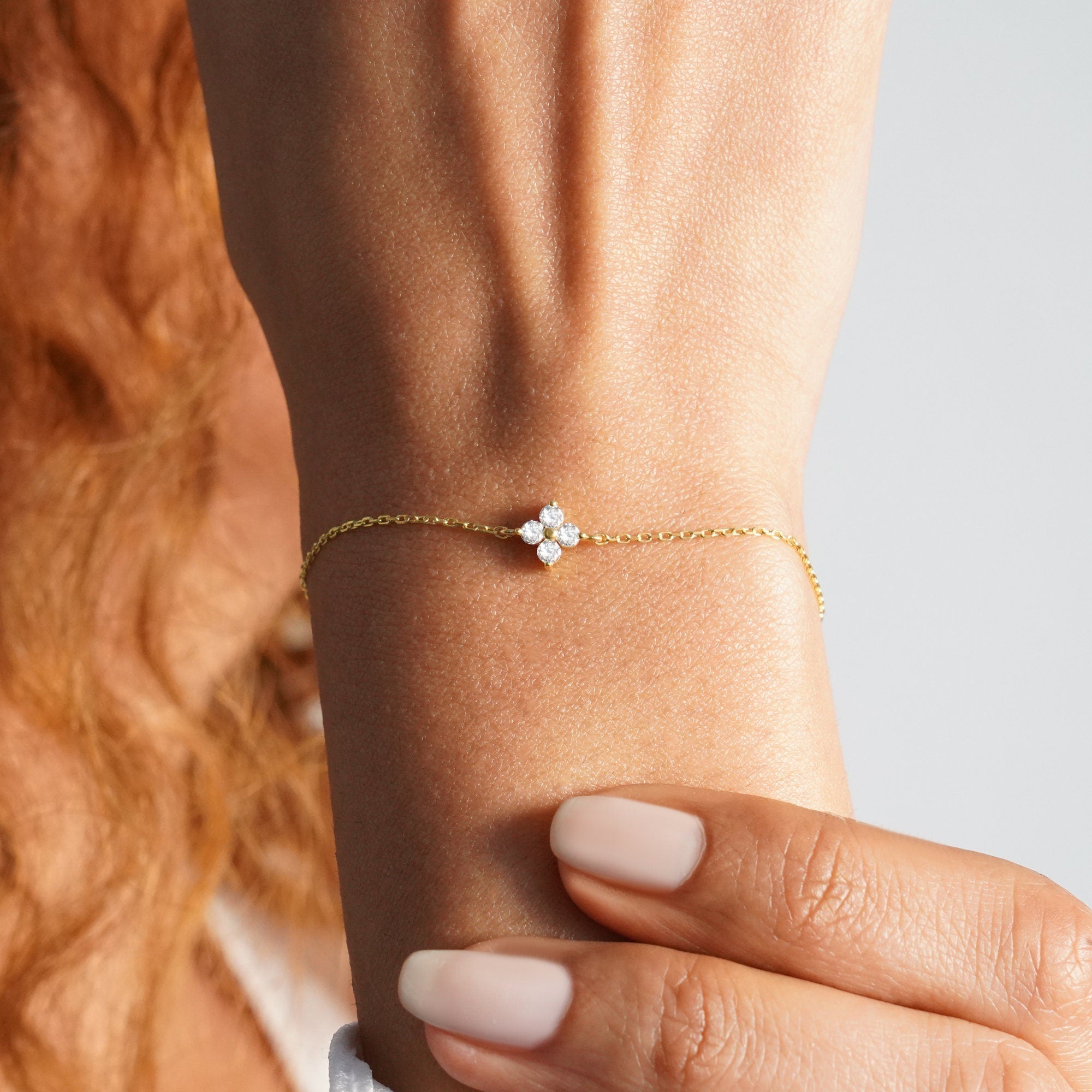 Chloe Crystal Clover Bracelet