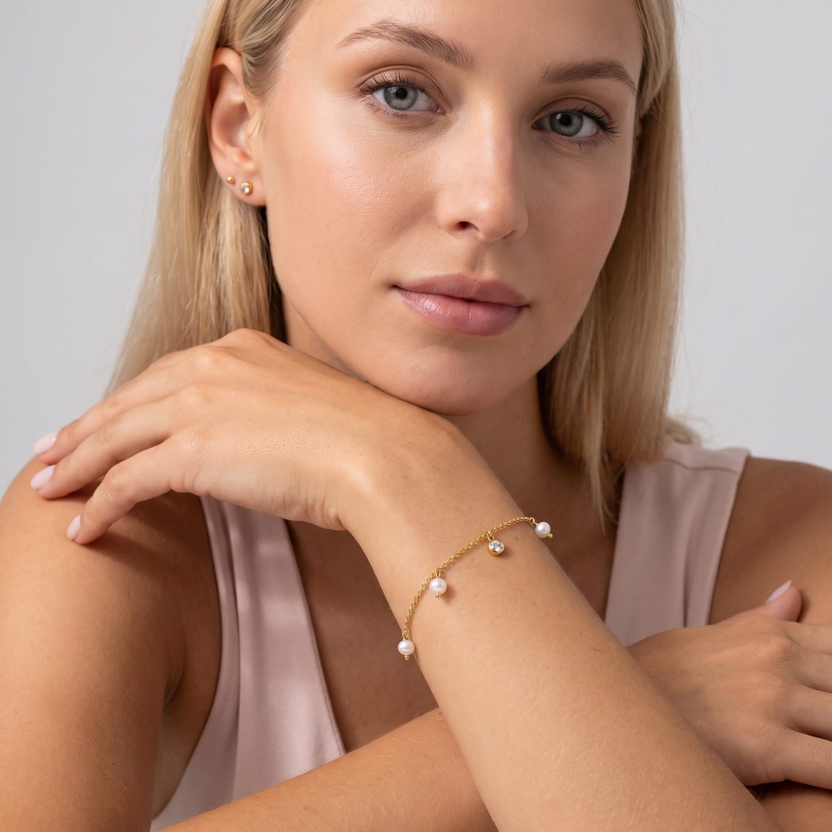 Pearl Charm Bracelet