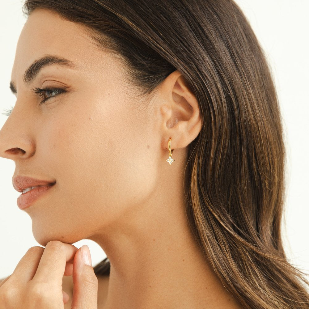 Chloe Crystal Clover Earrings