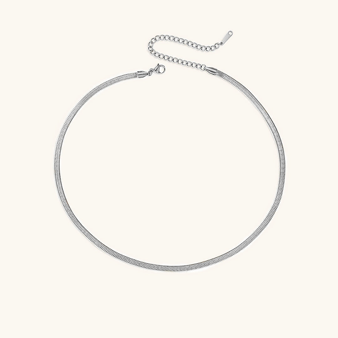 Eliza Gold Herringbone Necklace