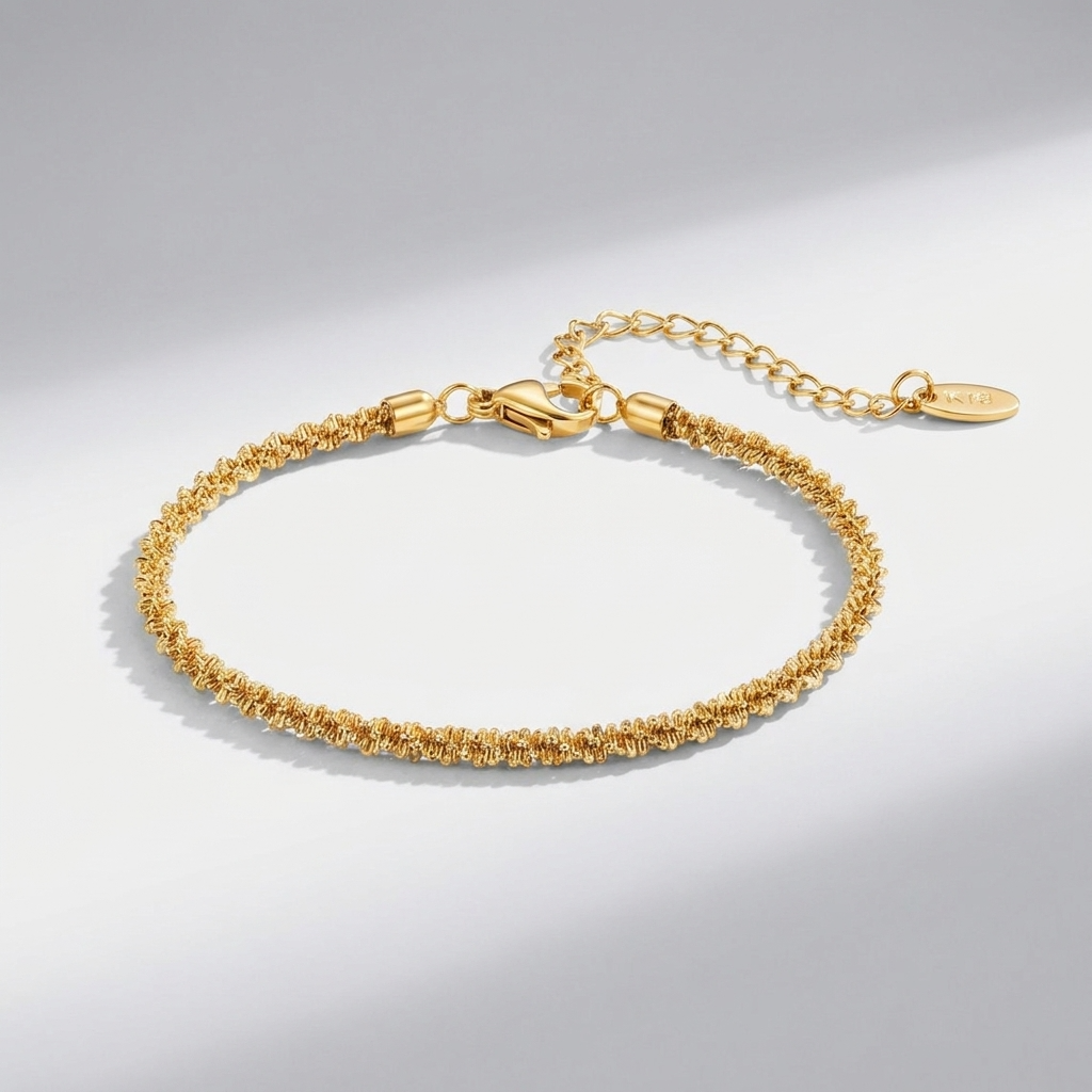 Abigail Gold Chain Bracelet in 18K Gold Finish