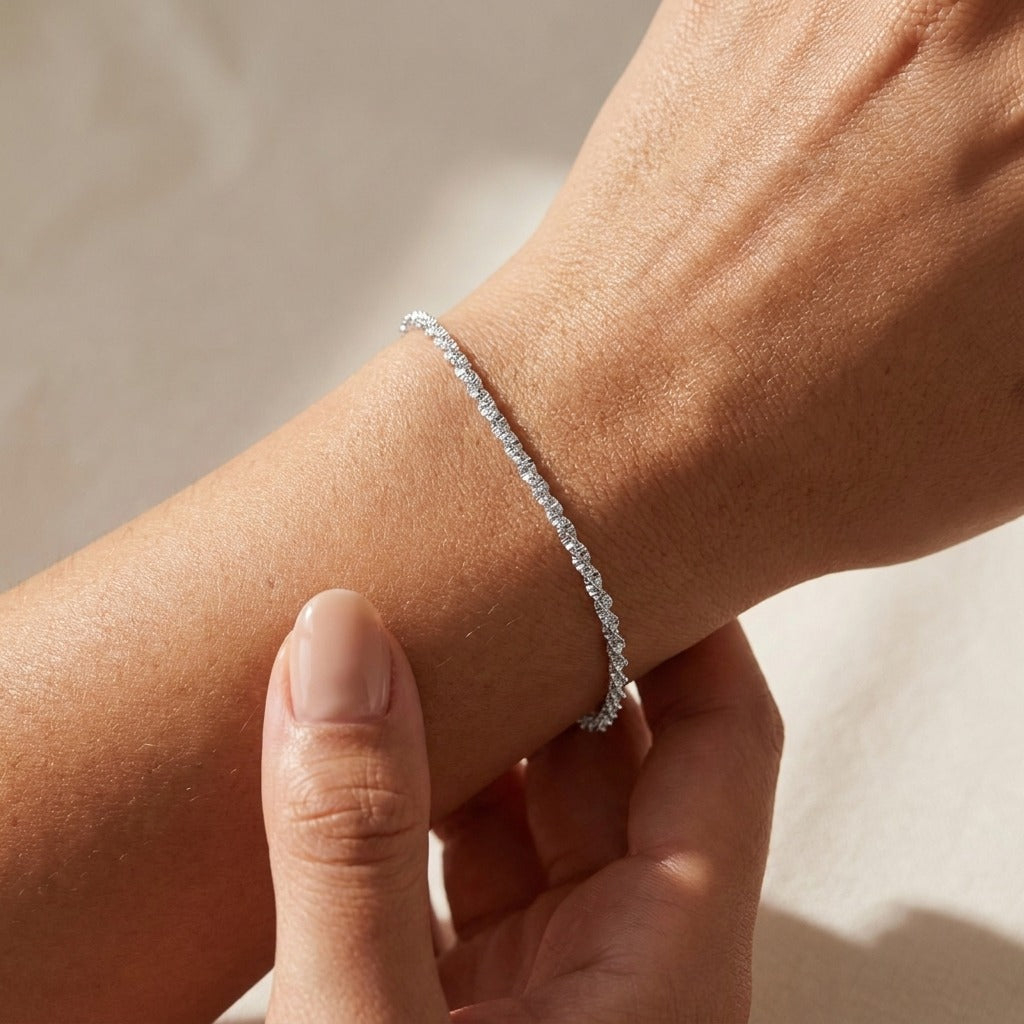 Abigail Gold Chain Bracelet in 18K Gold Finish