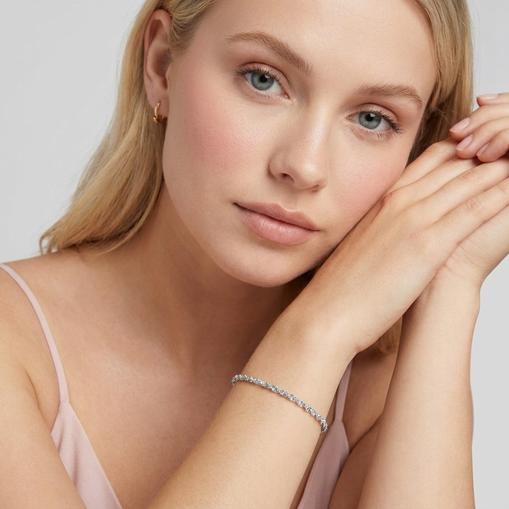 Abigail Gold Chain Bracelet in 18K Gold Finish