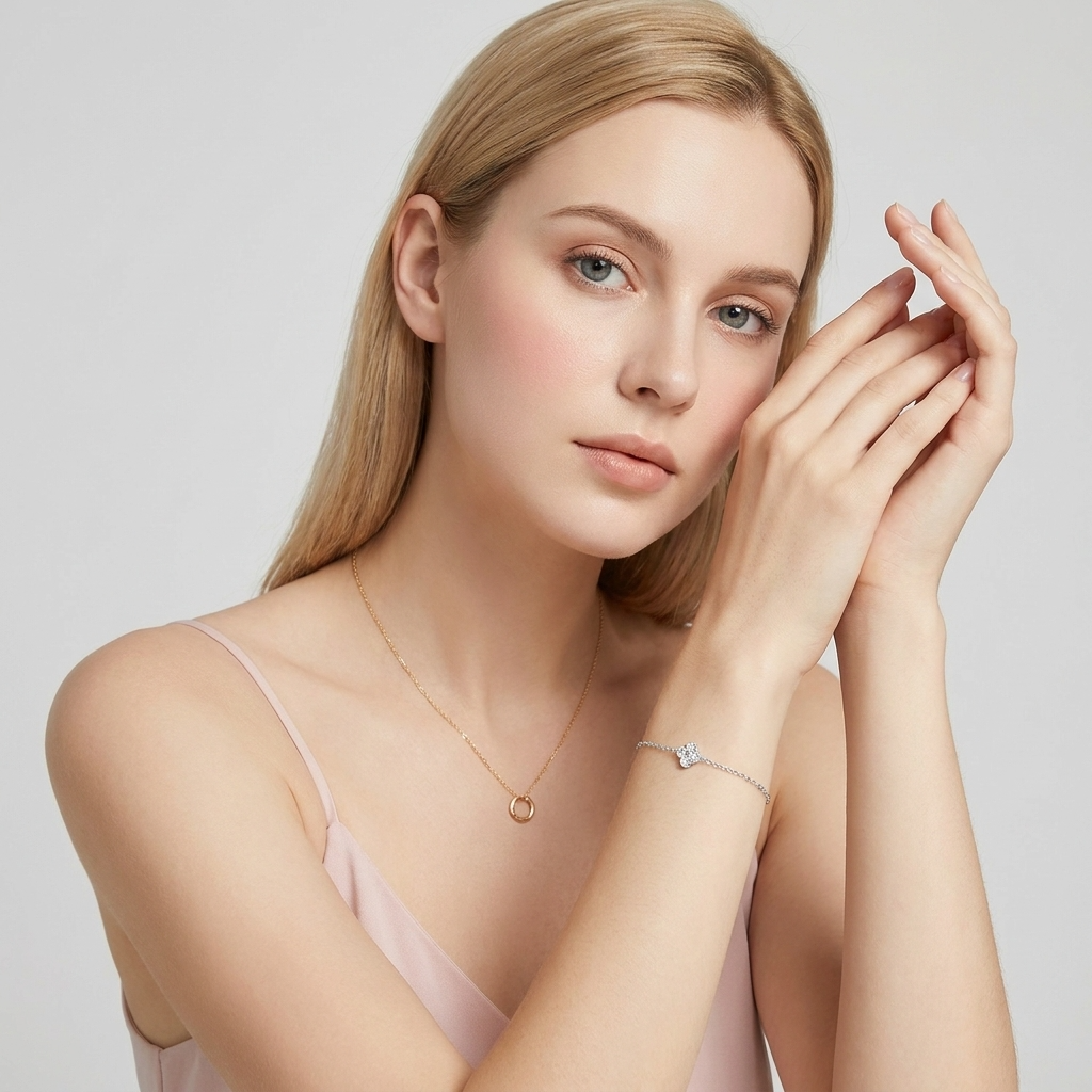 Aurélie Clover Shine Bracelet in Sterling Silver