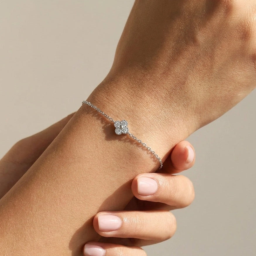 Pavé Clover Bracelet