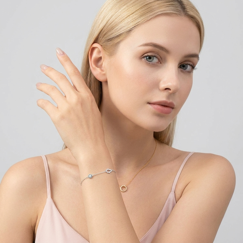 Chloé Hamsa & Evil Eye Bracelet in Sterling Silver