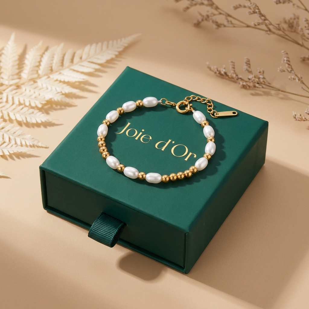 Chloe Beads & Pearls Bracelet with luminous pearl accents