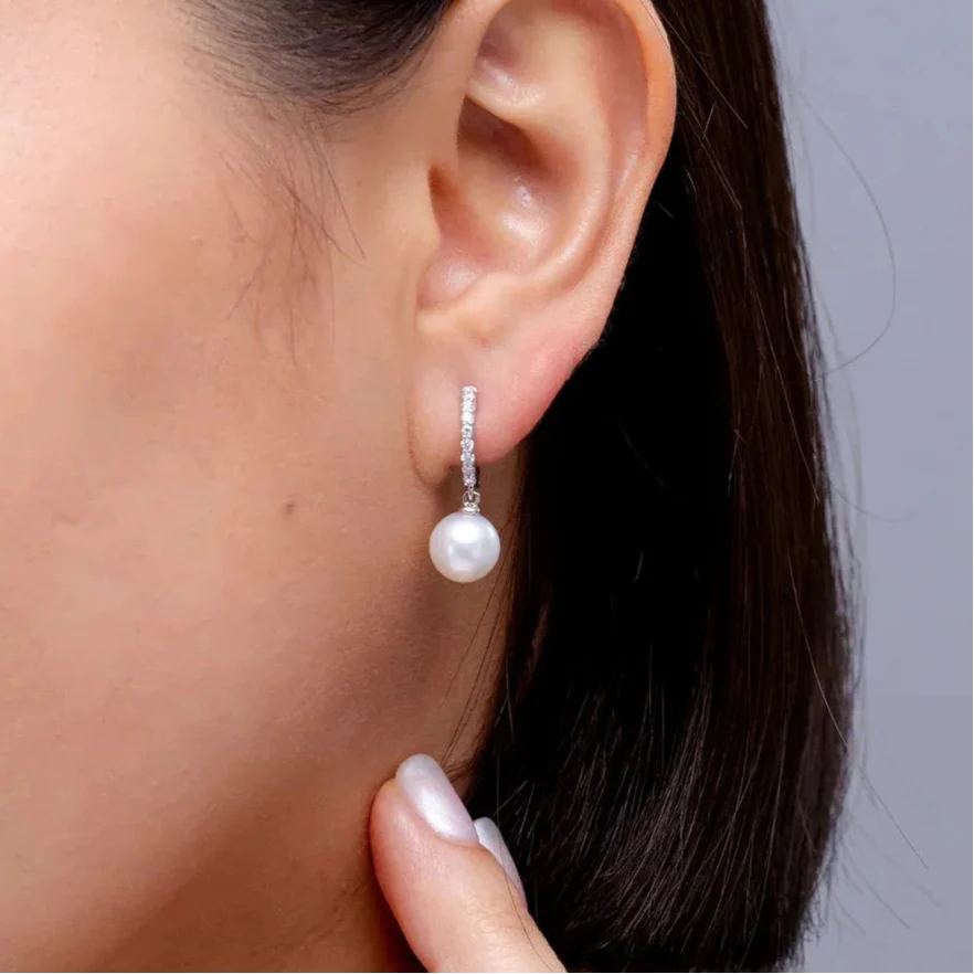Anaïs Pavé Pearl Earrings