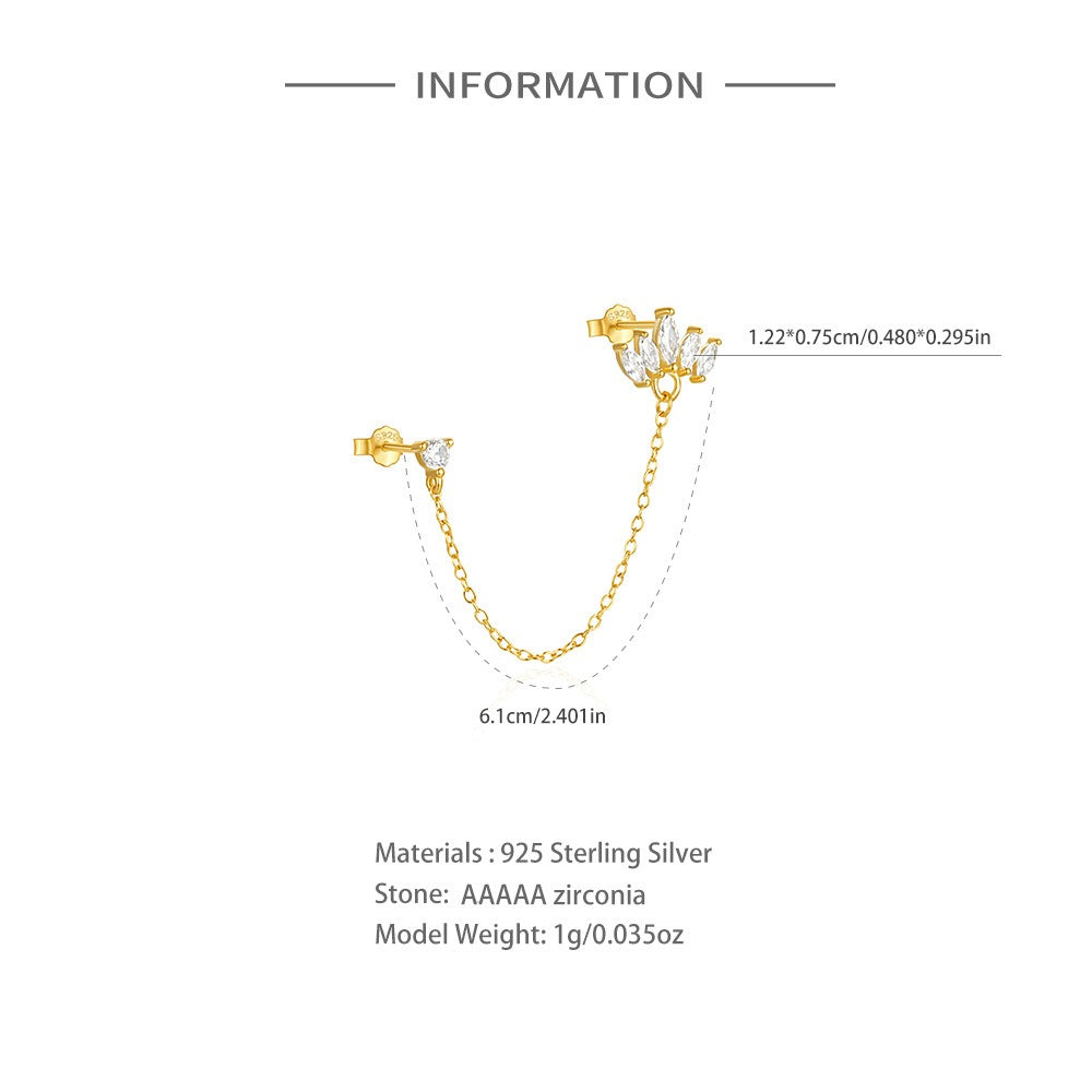 Colette Crown Crystals Gold Earring