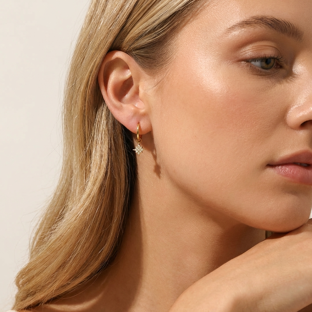 Margaret Gold Earrings with AAAAA Diamond Simulants
