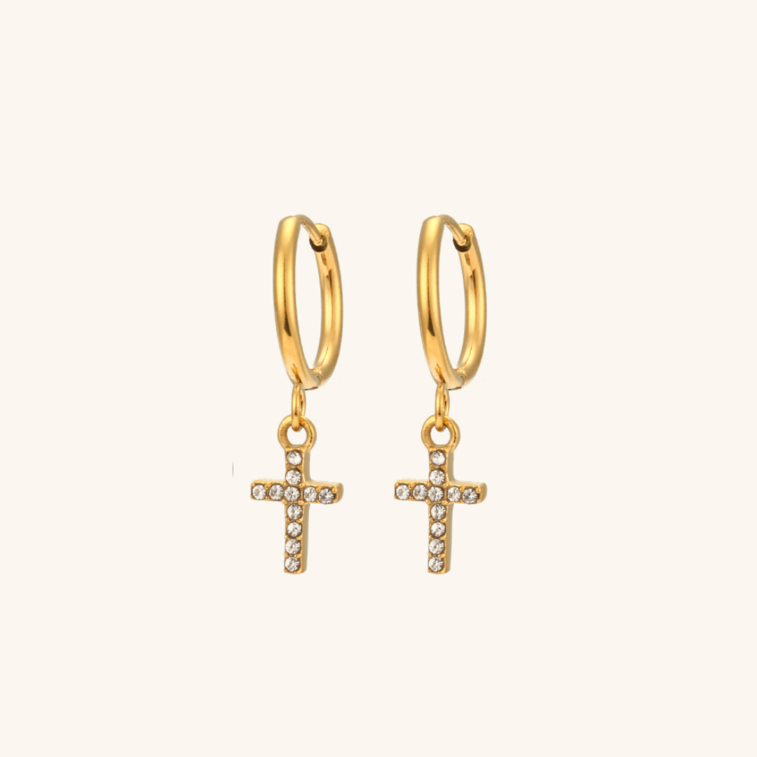 Margaret Gold Earrings with AAAAA Diamond Simulants