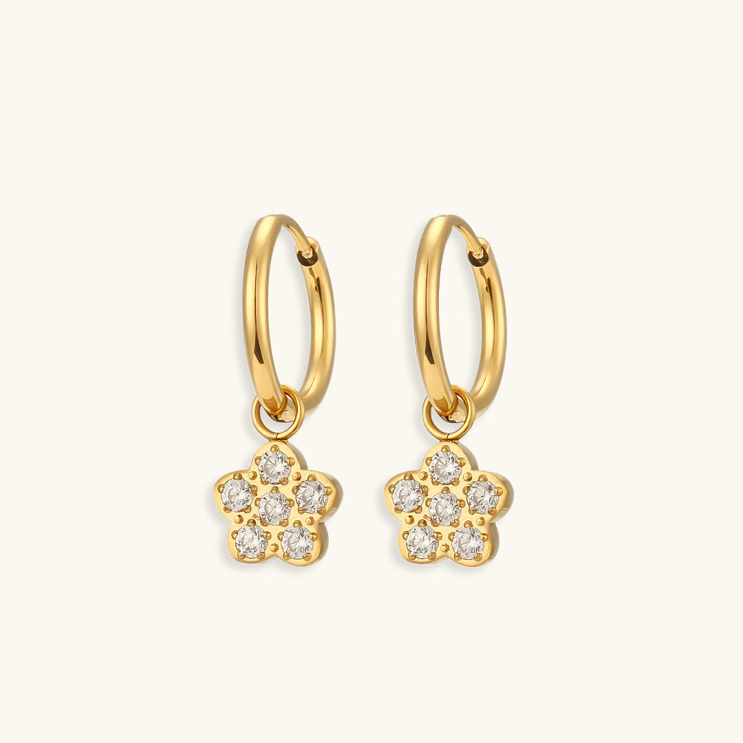 Margaret Gold Earrings with AAAAA Diamond Simulants