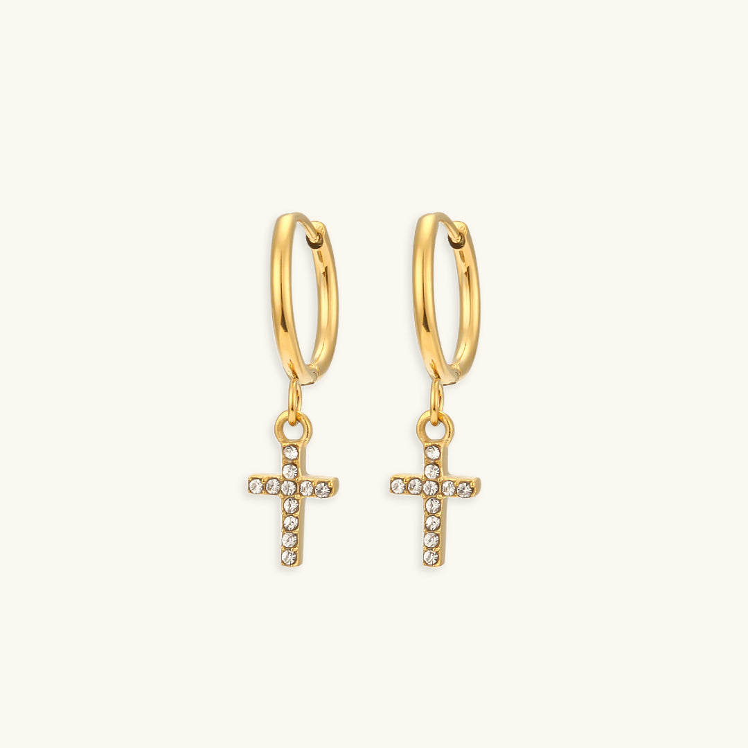 Margaret Gold Earrings with AAAAA Diamond Simulants