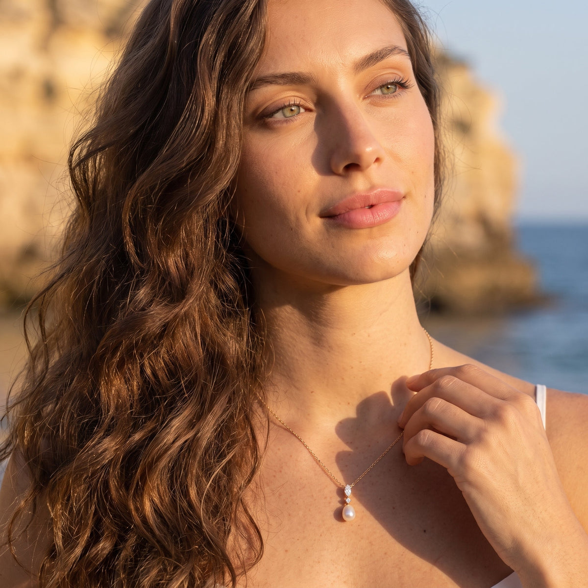 Marquise Pearl Pendant