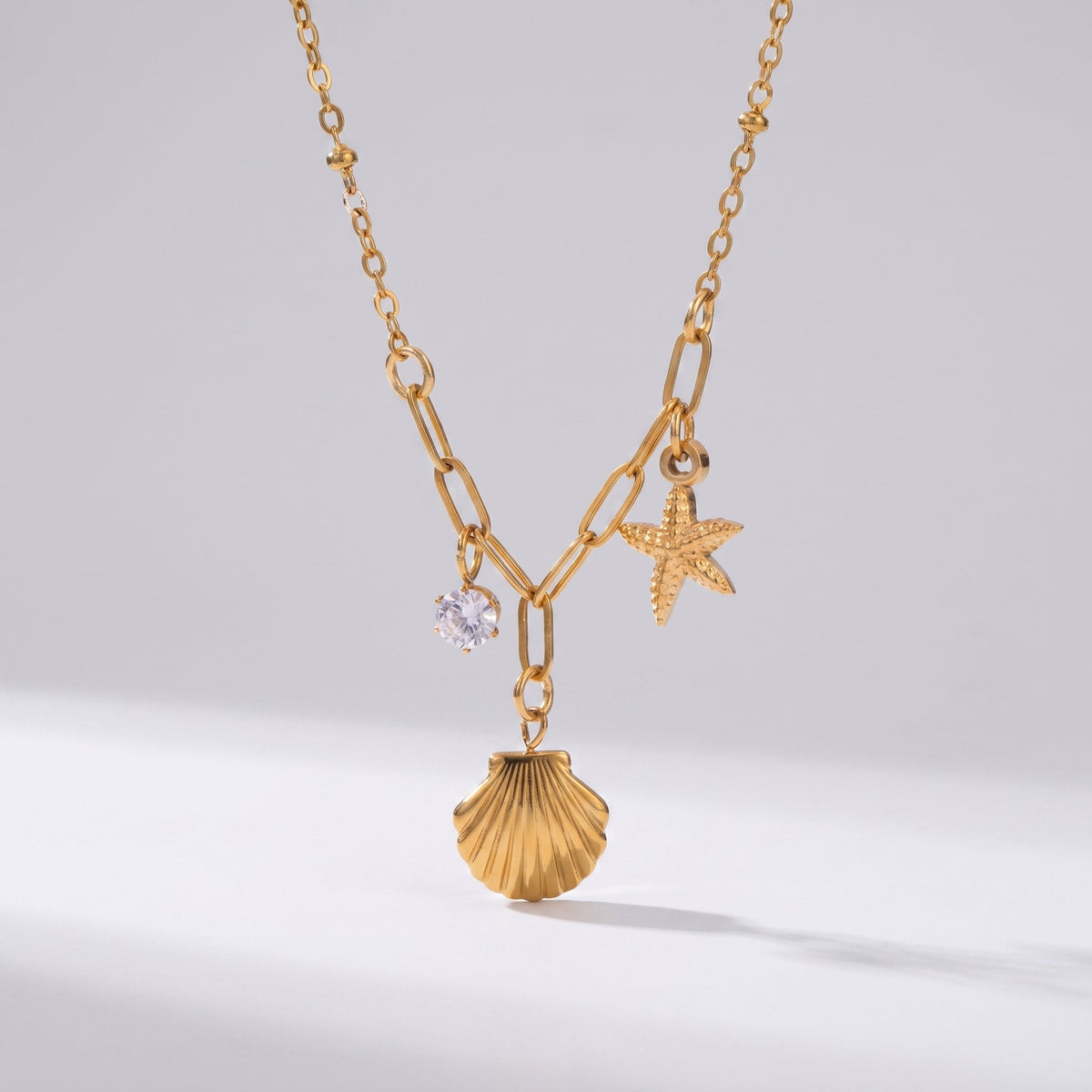 Annette Ocean Charms Gold Necklace