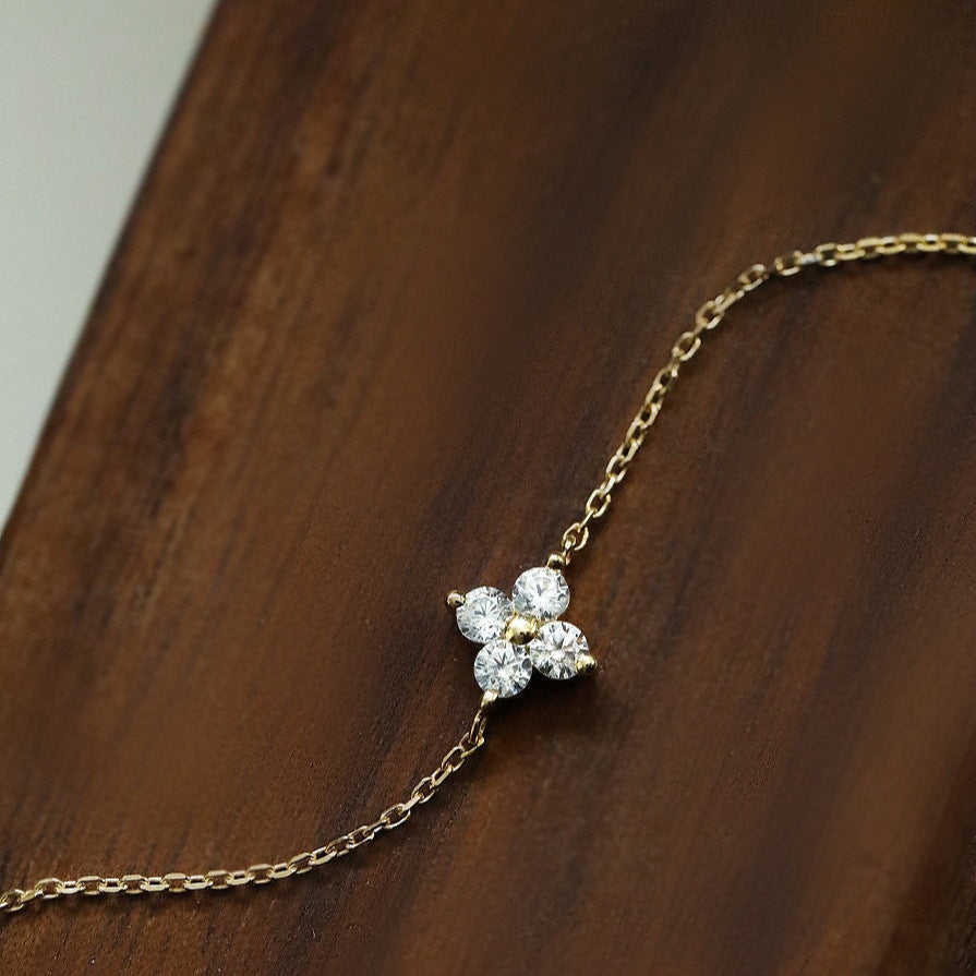 Chloe Crystal Clover Bracelet