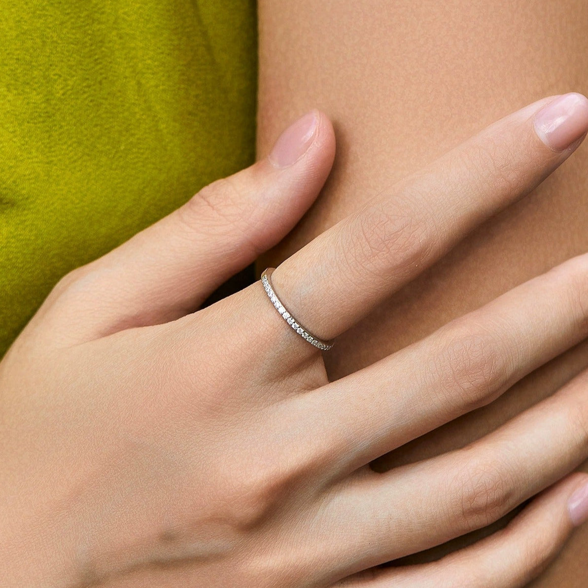 Ariana Pavé Silver Ring