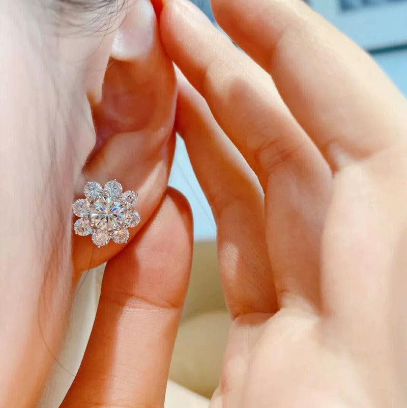 Andora Silver Crystal Earrings