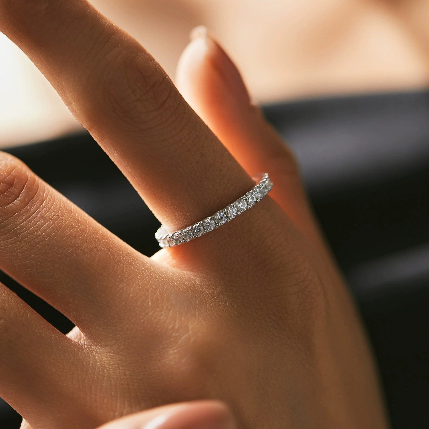 Emma Eternity Silver Ring