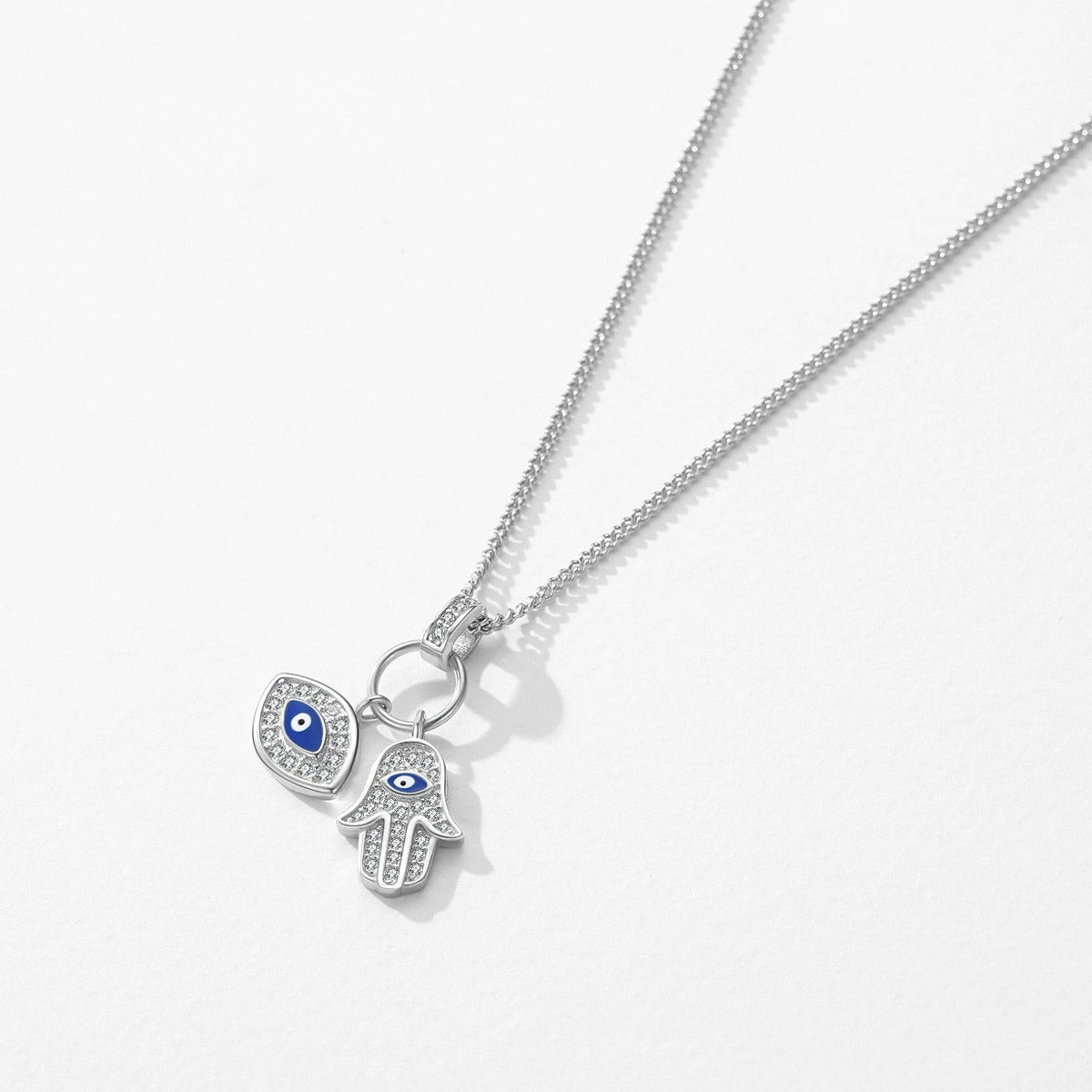 Chloé Hamsa & Evil Eye Pendant