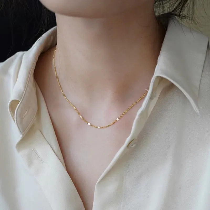 Aria Gold Dot Necklace
