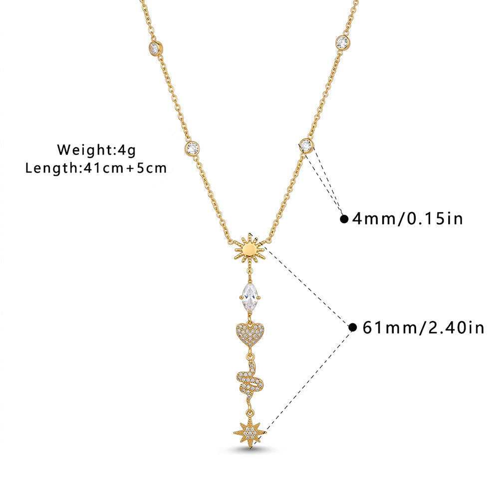 Amulet Lariat Necklace