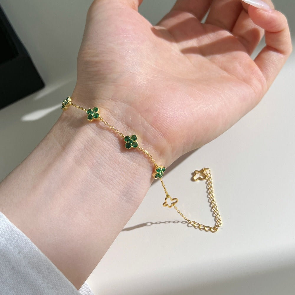 Aurélie Clover Crystal Bracelet