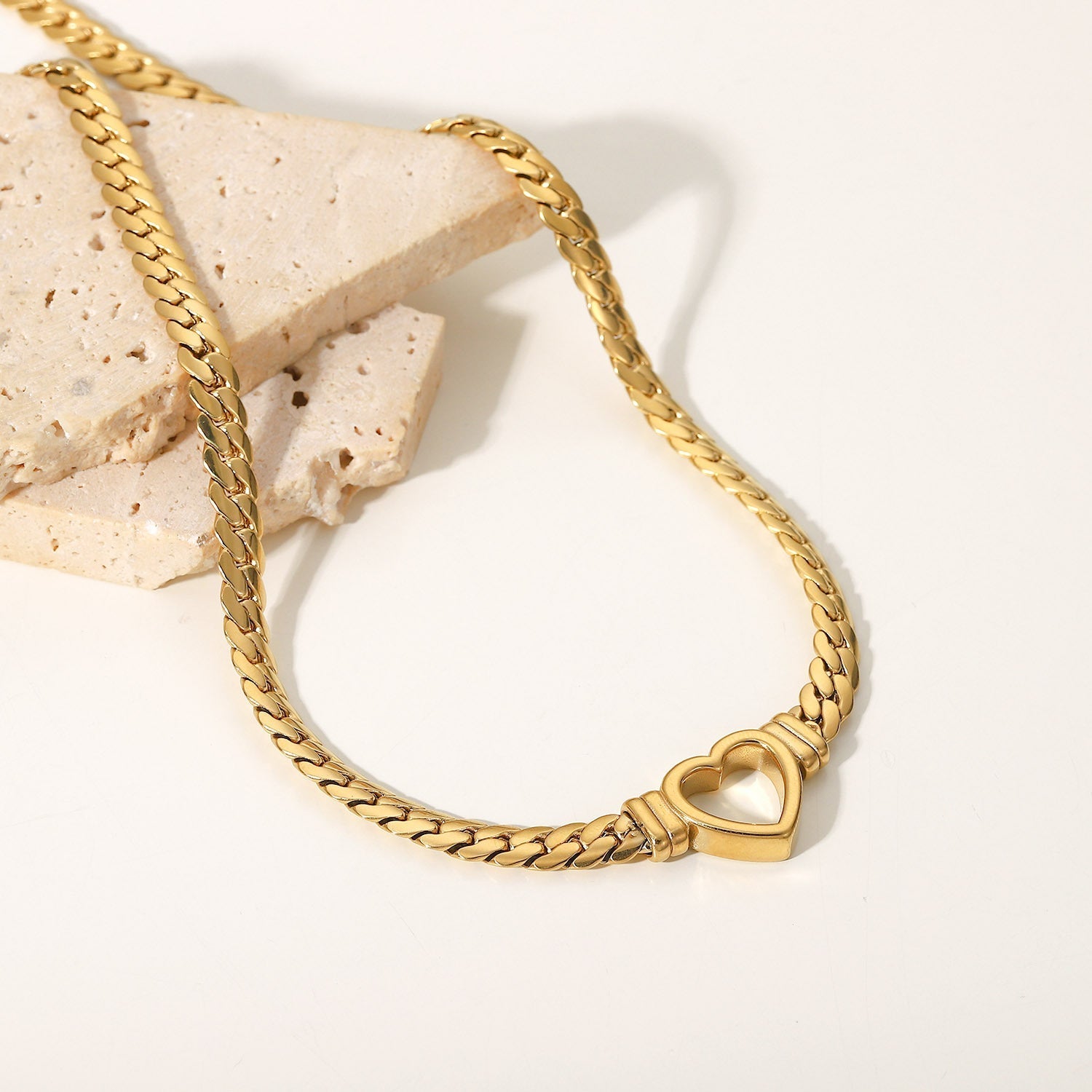 Valentina Gold Heart Choker